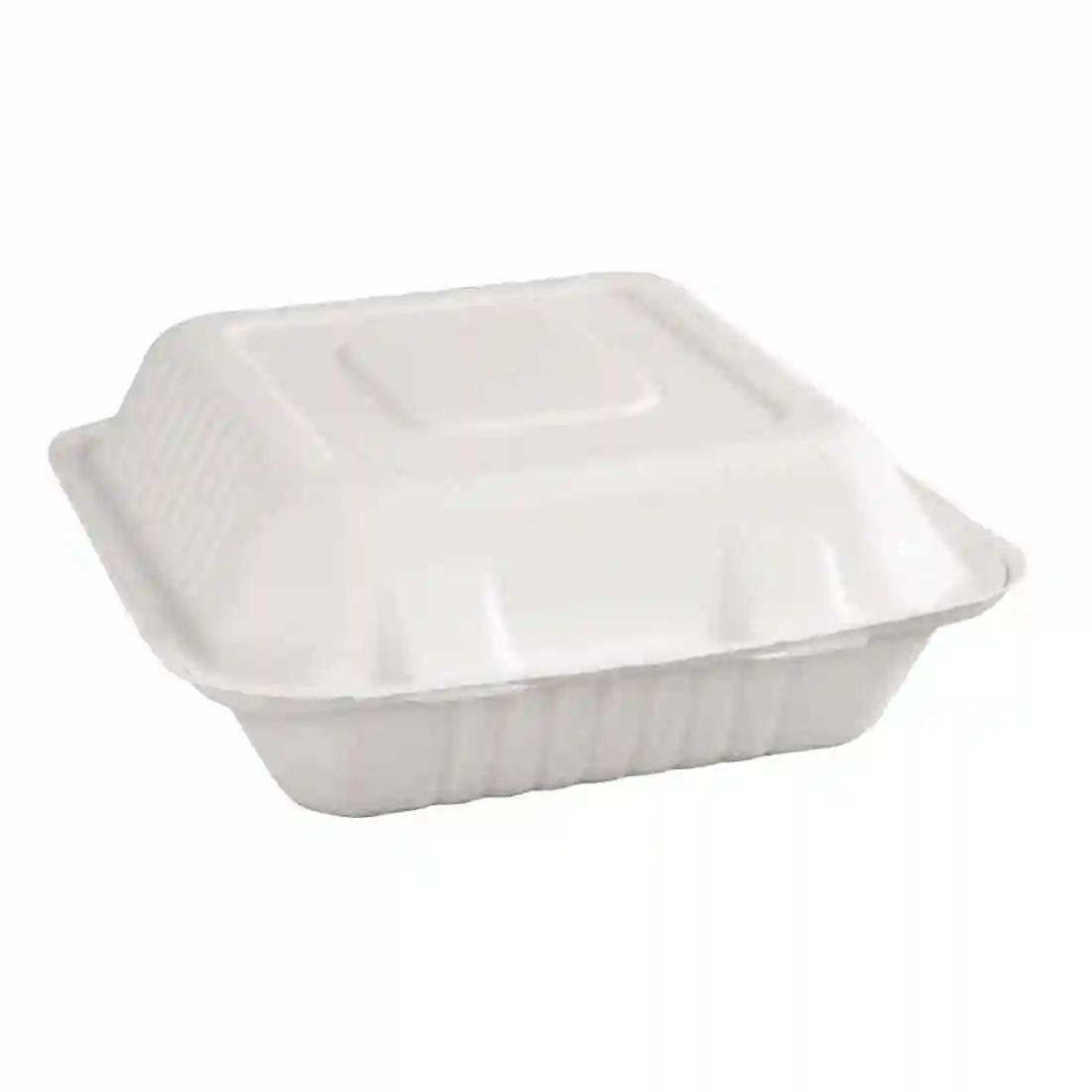 Fiesta Compostable Bagasse Hinged Food Containers 223mm (Pack of 200) - Image 2