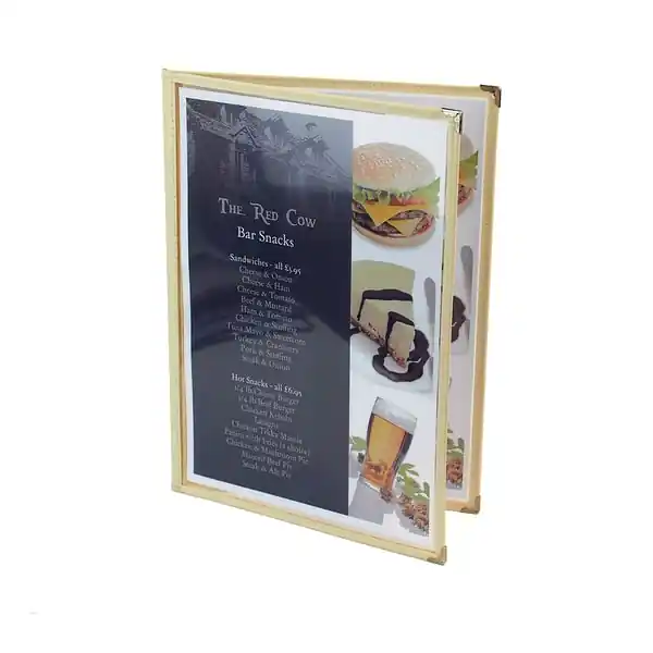 Framed Plastic Menus