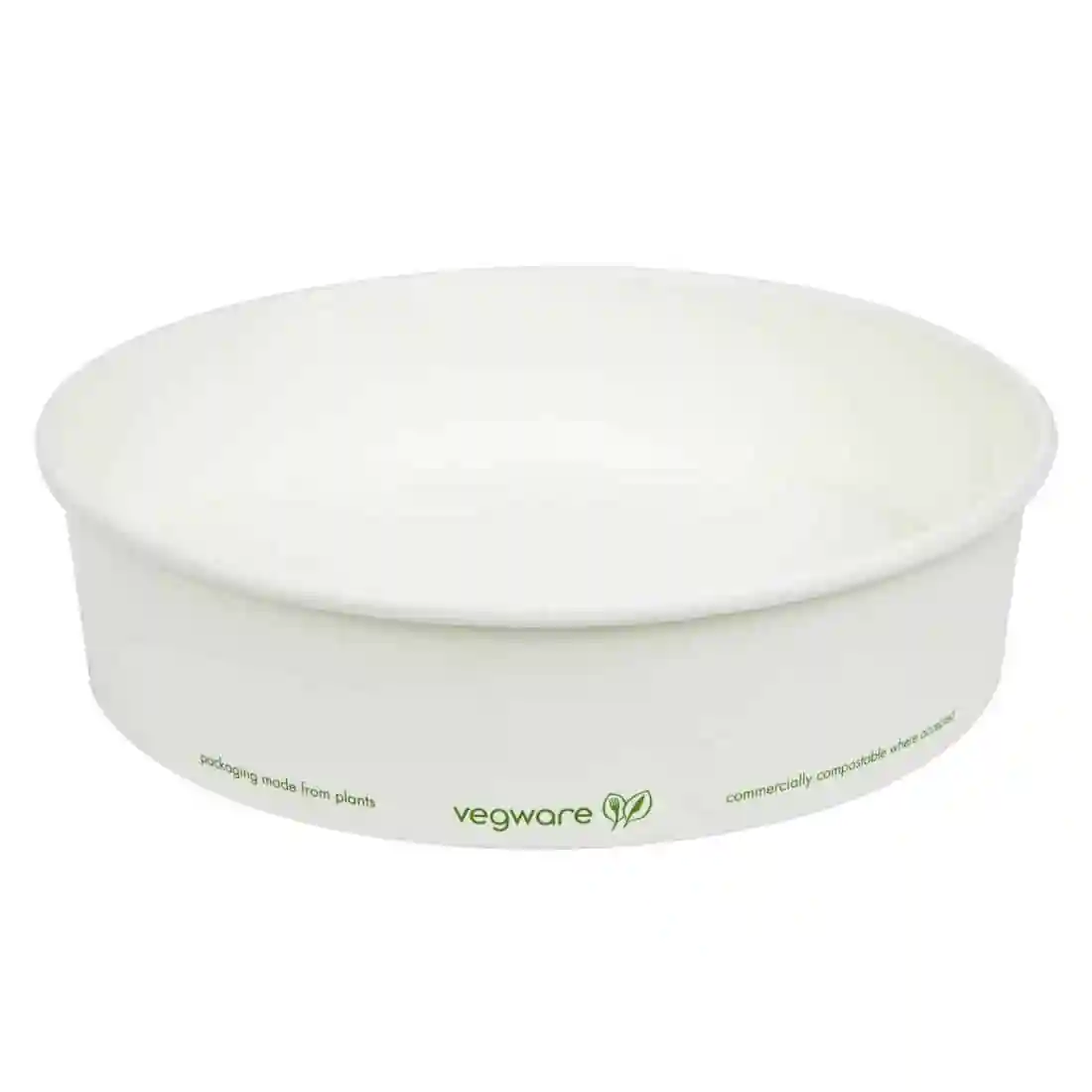 Vegware 185-Series Compostable Bon Appetit Wide PLA-lined Paper Food Bowls 26oz (Pack of 300) - Image 2