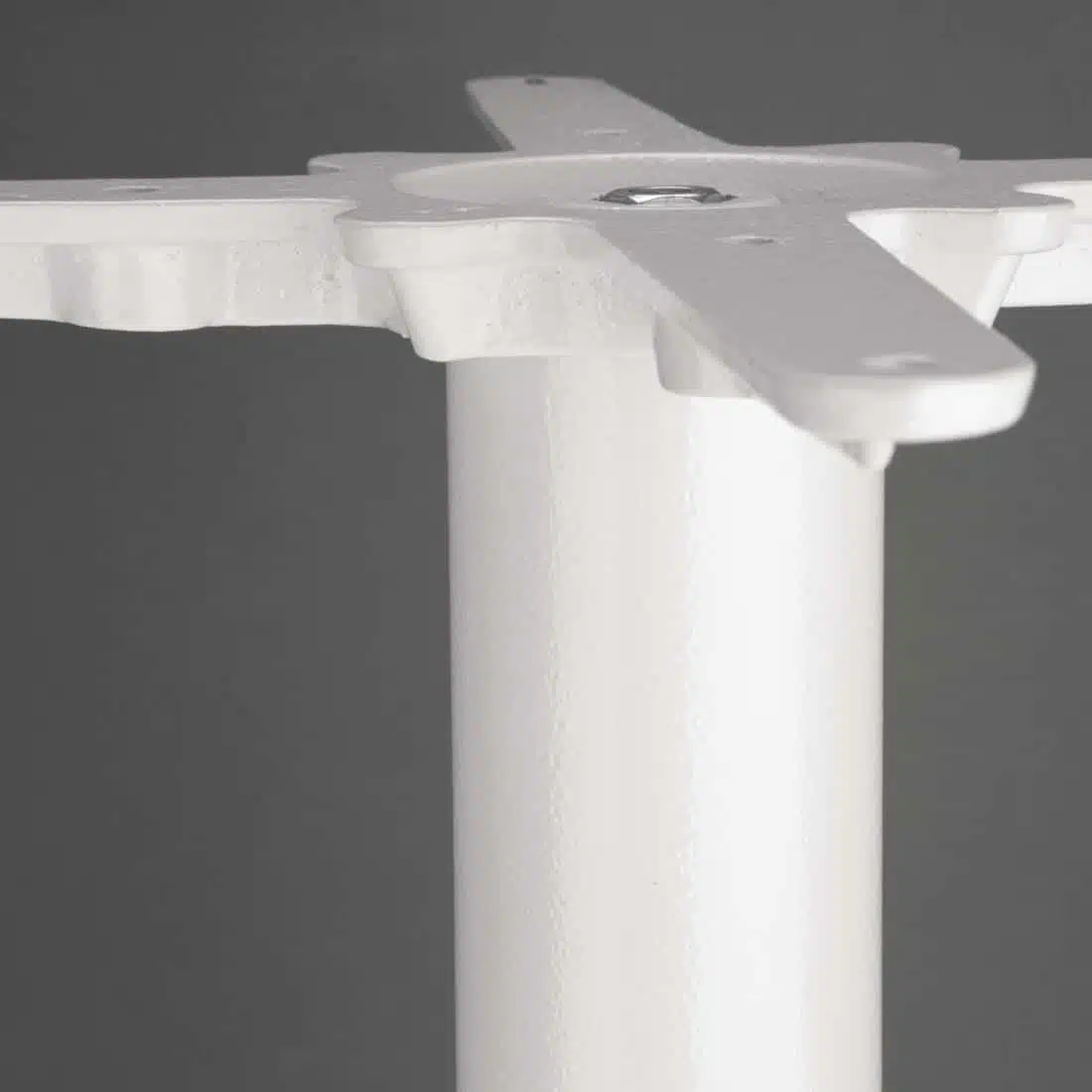 Bolero Cast Iron Round Table Base White - Image 3