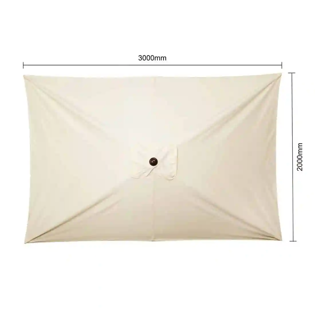 Bolero Seville Square Parasol 2x3m Cream - Image 5