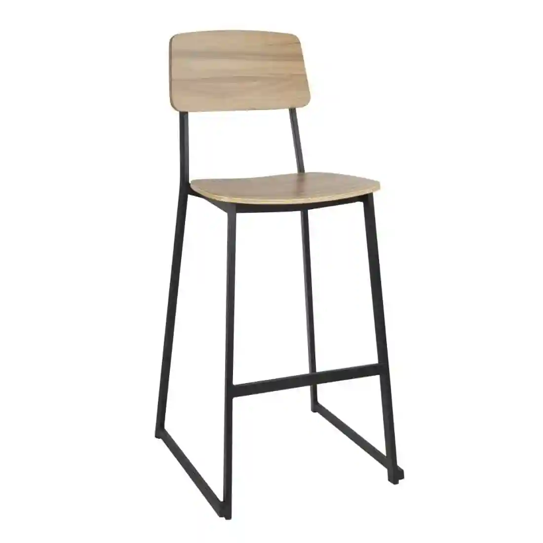 Bolero Beaufort Wooden Interior High Stools (Pack of 2) - Image 1