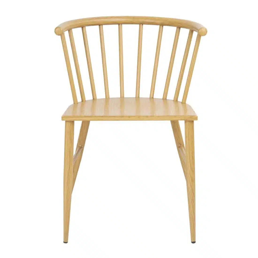 Bolero Harrowdene Metal Side Chairs Wood Effect (Pack of 2) - Image 2