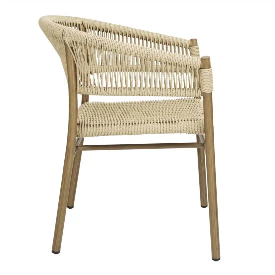 Bolero Florence Natural Rope Twist Wicker Chairs (Pack of 2) - Image 2