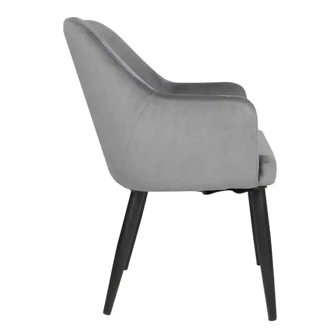 Bolero Lia Velvet Effect Chairs Grey (Set of 2) - Image 2