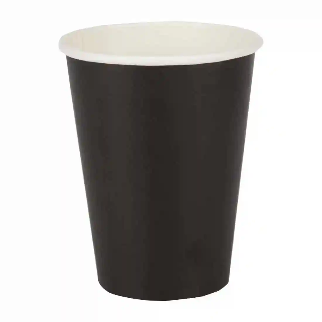 Fiesta Recyclable Coffee Cups Single Wall Black 340ml / 12oz (Pack of 1000) - Image 1
