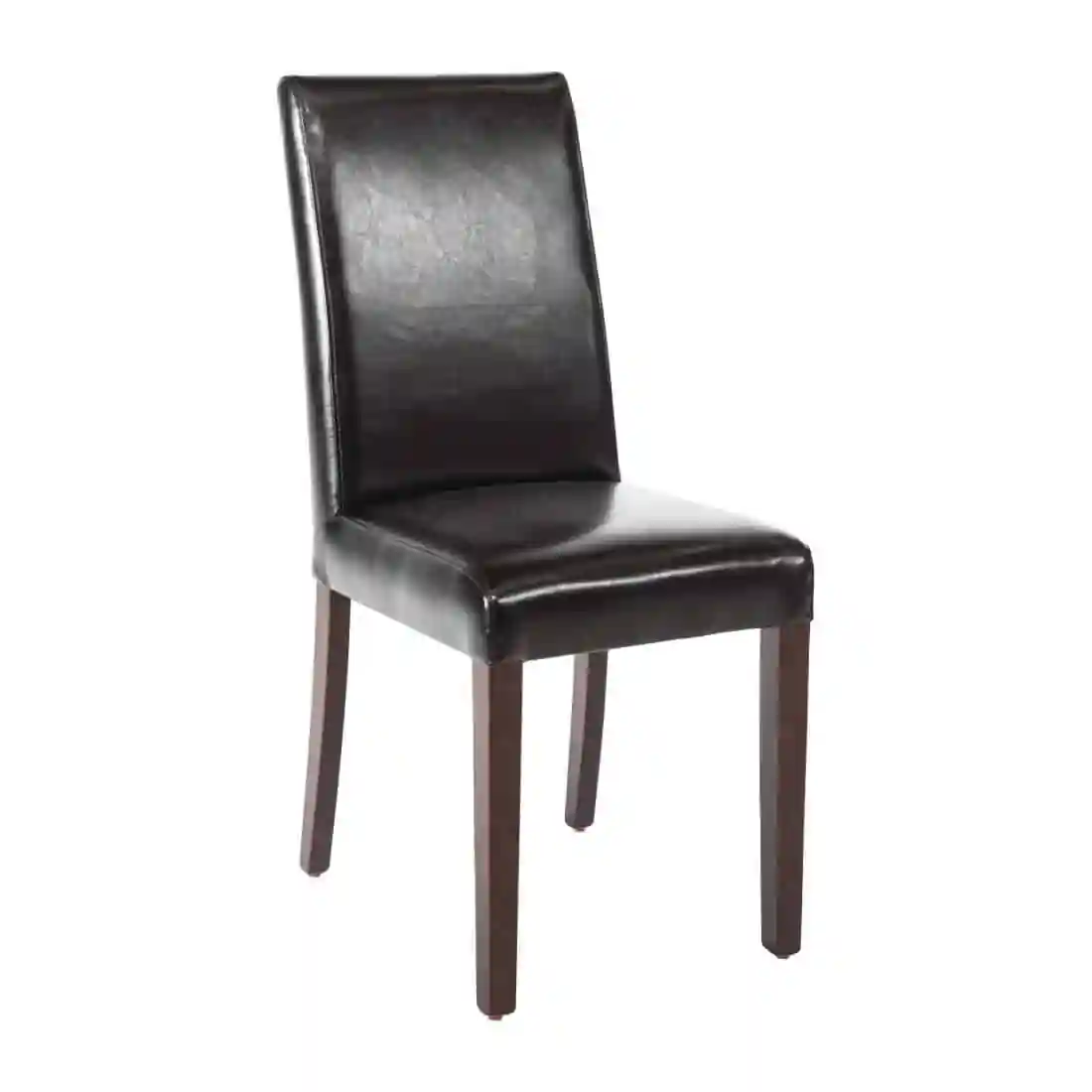 Bolero Faux Leather Dining Chair Black (Pack of 2) - Image 1