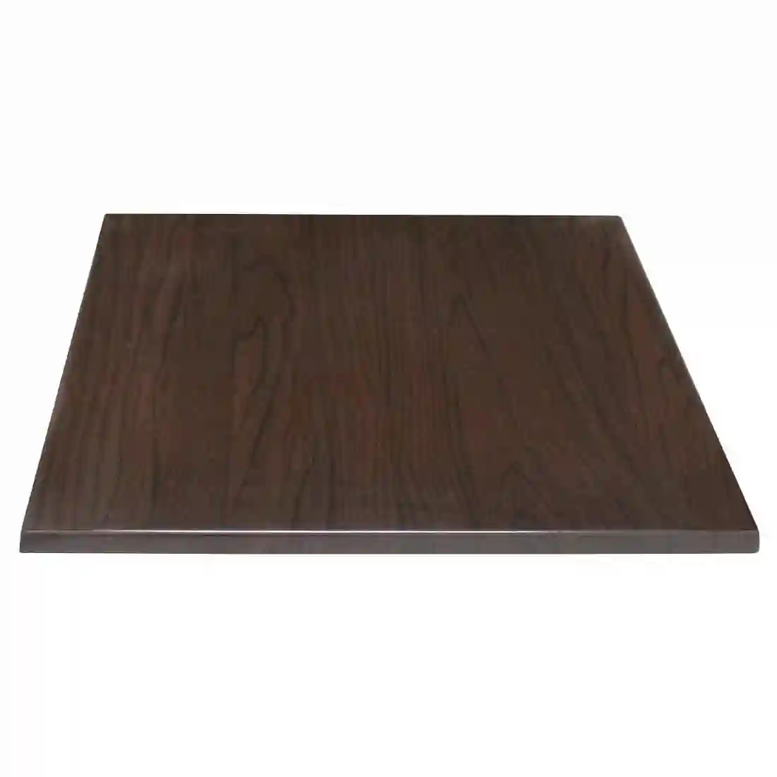 Bolero Pre-drilled Square Tabletop Dark Brown 700mm - Image 1