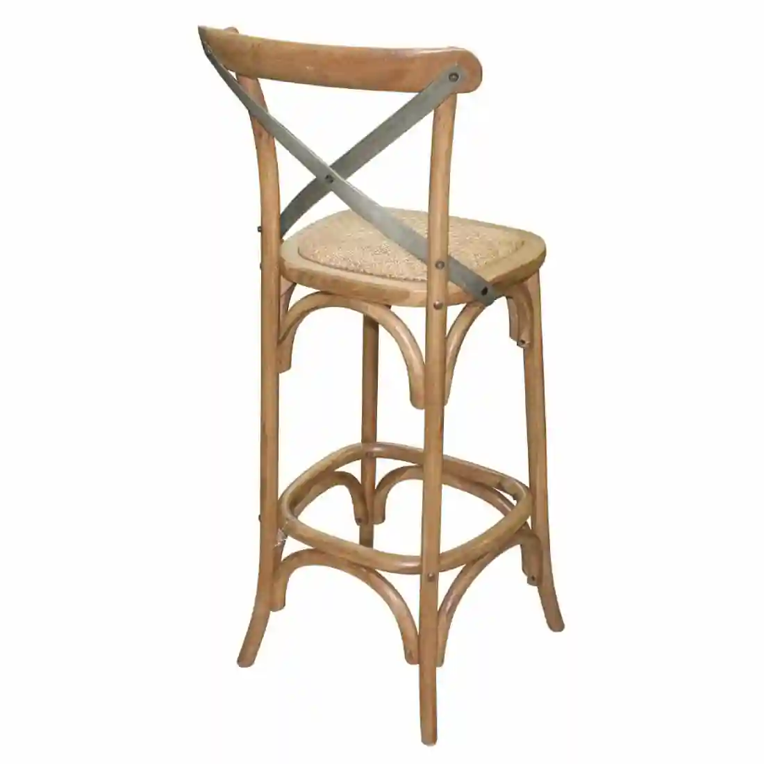 Bolero Wooden Barstool with Backrest - Image 2