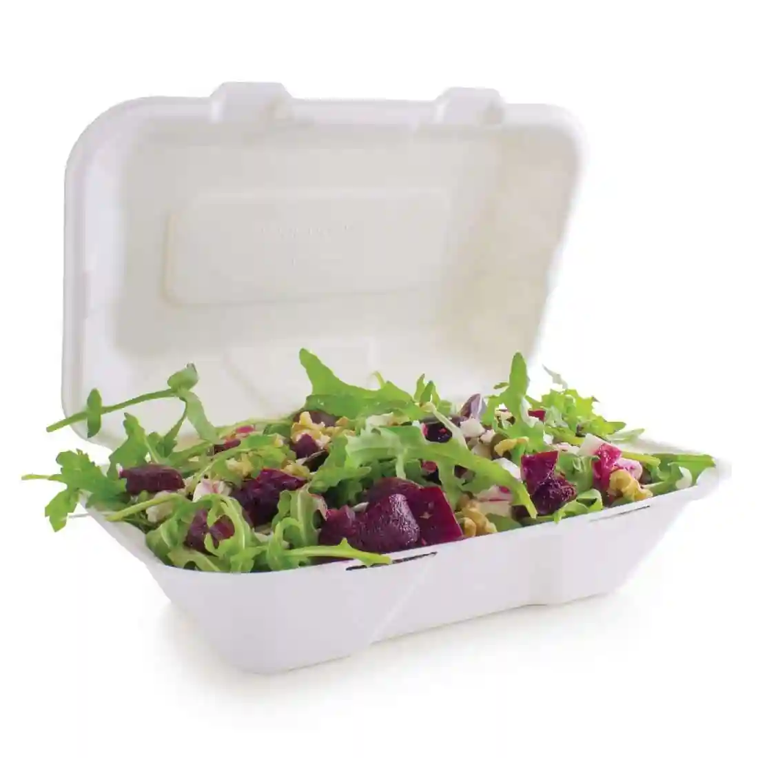 Vegware Compostable Bagasse Clamshell Hinged Meal Boxes 228mm - Image 5