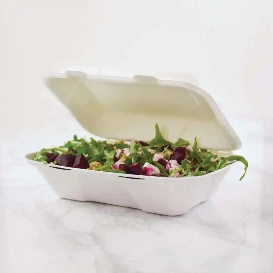 Vegware Compostable Bagasse Clamshell Hinged Meal Boxes 228mm - Image 7