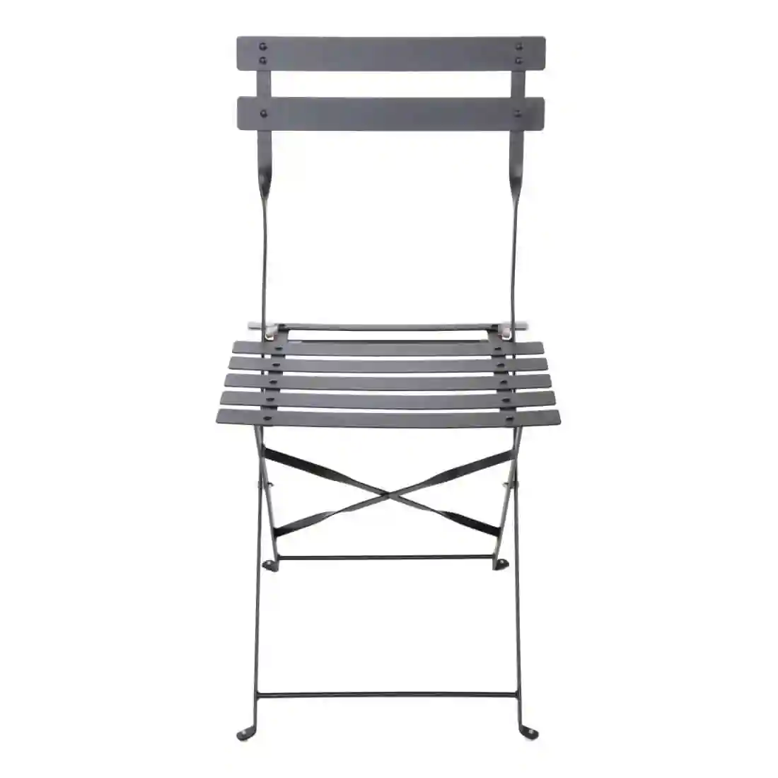 Bolero Perth Black Pavement Style Steel Folding Chairs (Pack of 2) - Image 2
