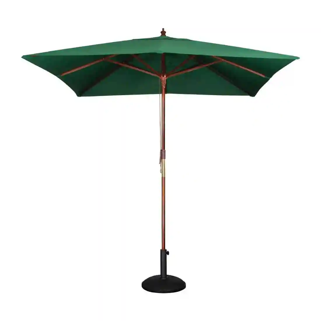Bolero Square Double Pulley Parasol 2.5m Diameter Green - Image 1