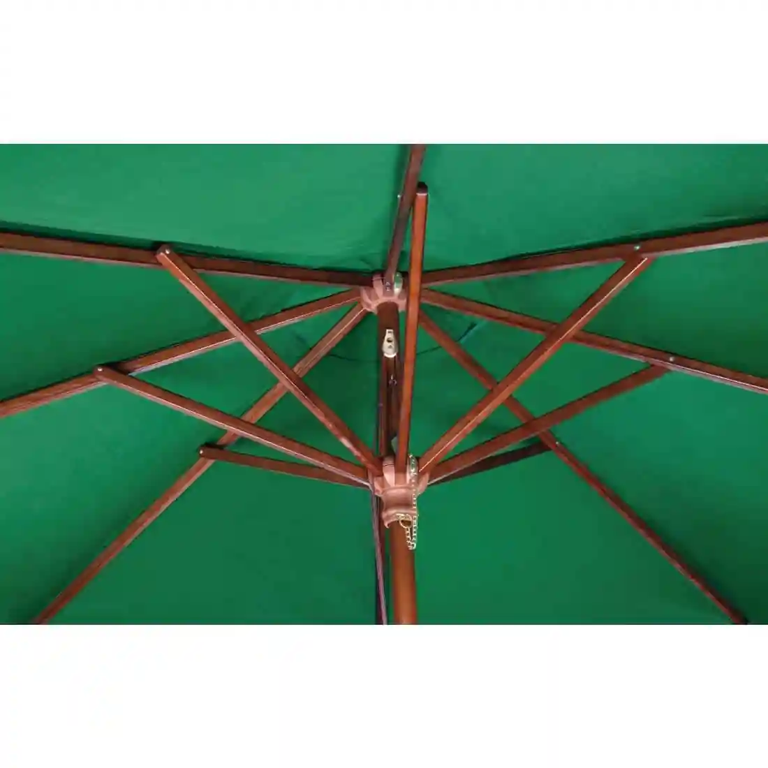 Bolero Square Double Pulley Parasol 2.5m Diameter Green - Image 3
