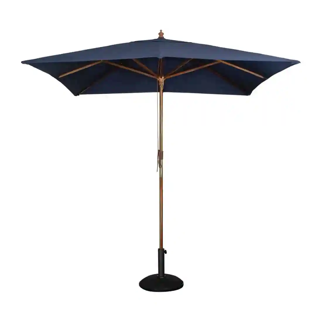 Bolero Square Double Pulley Parasol 2.5m Diameter Navy Blue - Image 1