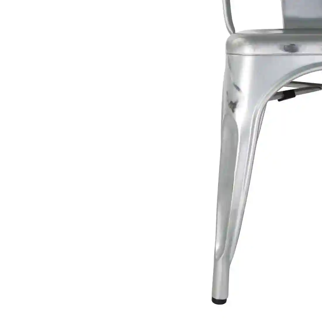 Bolero Bistro Galvanised Steel Side Chairs (Pack of 4) - Image 4