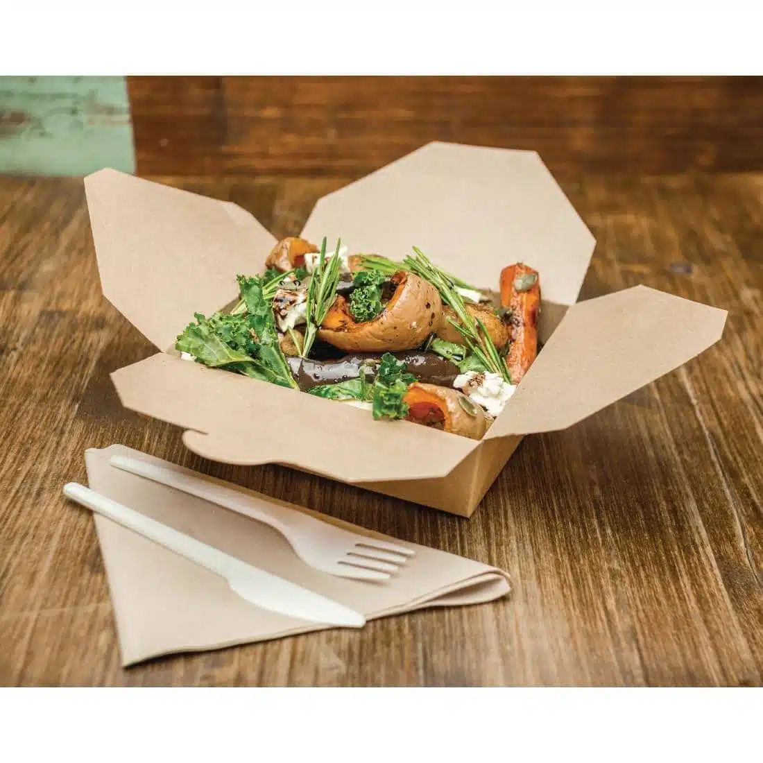 Vegware Compostable Paperboard Food Boxes No.5 1050ml / 37oz (Pack of 150) - Image 10