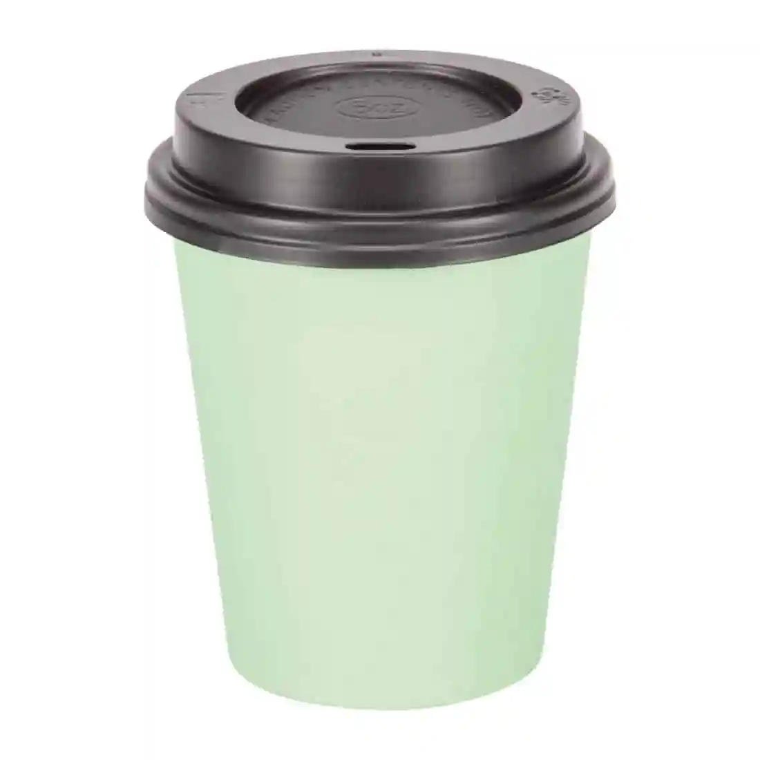 Fiesta Recyclable Coffee Cups Single Wall Turquoise 225ml / 8oz (Pack of 1000) - Image 2