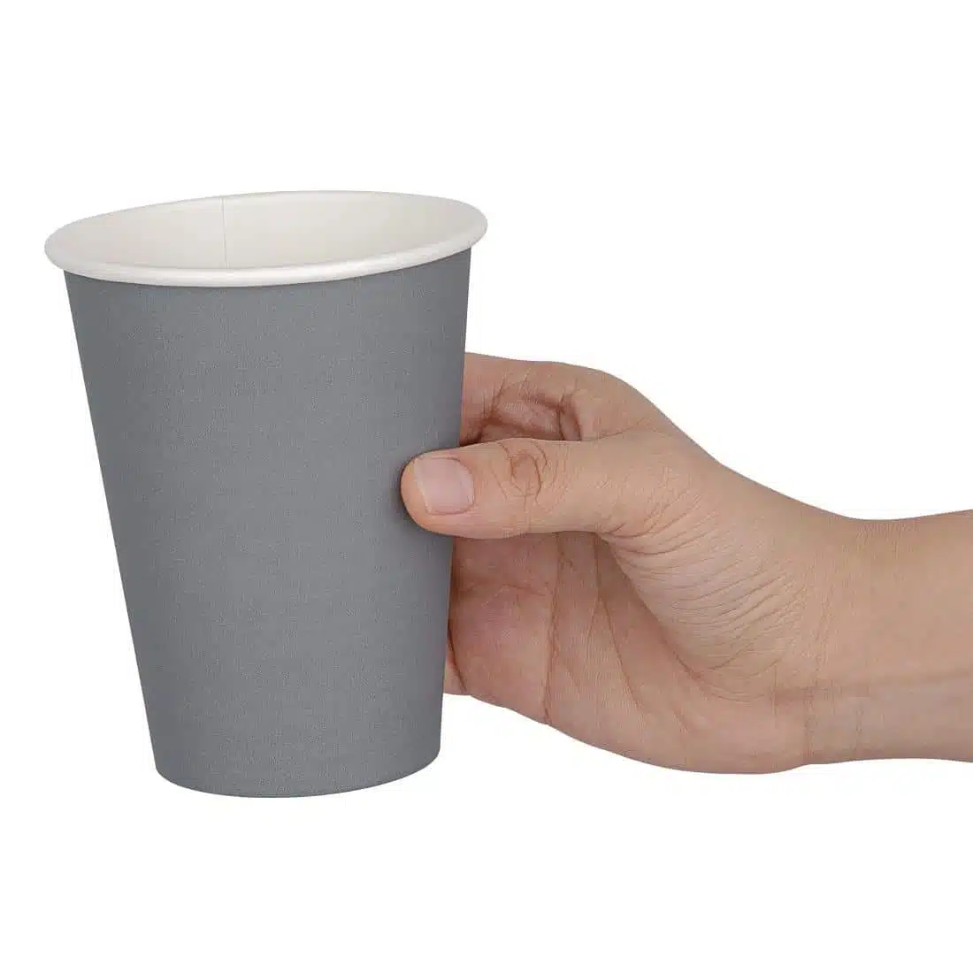 Fiesta Recyclable Coffee Cups Single Wall Charcoal 340ml / 12oz (Pack of 1000) - Image 3