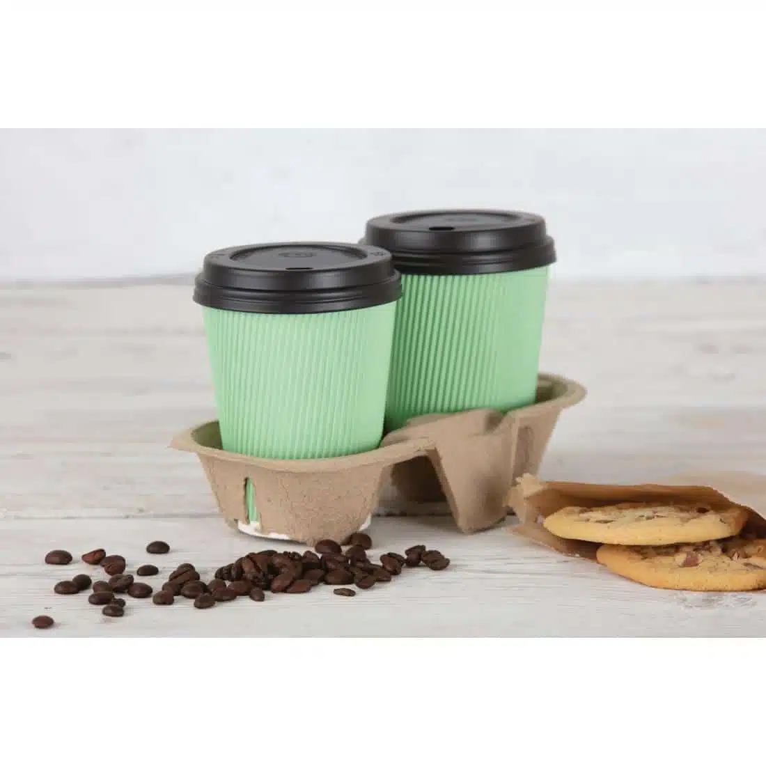 Fiesta Recyclable Coffee Cups Ripple Wall Turquoise 340ml / 12oz (Pack of 500) - Image 5