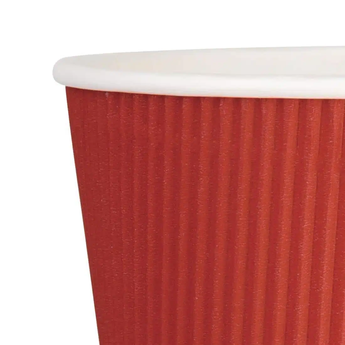 Fiesta Recyclable Coffee Cups Ripple Wall Red 340ml / 12oz (Pack of 25) - Image 5