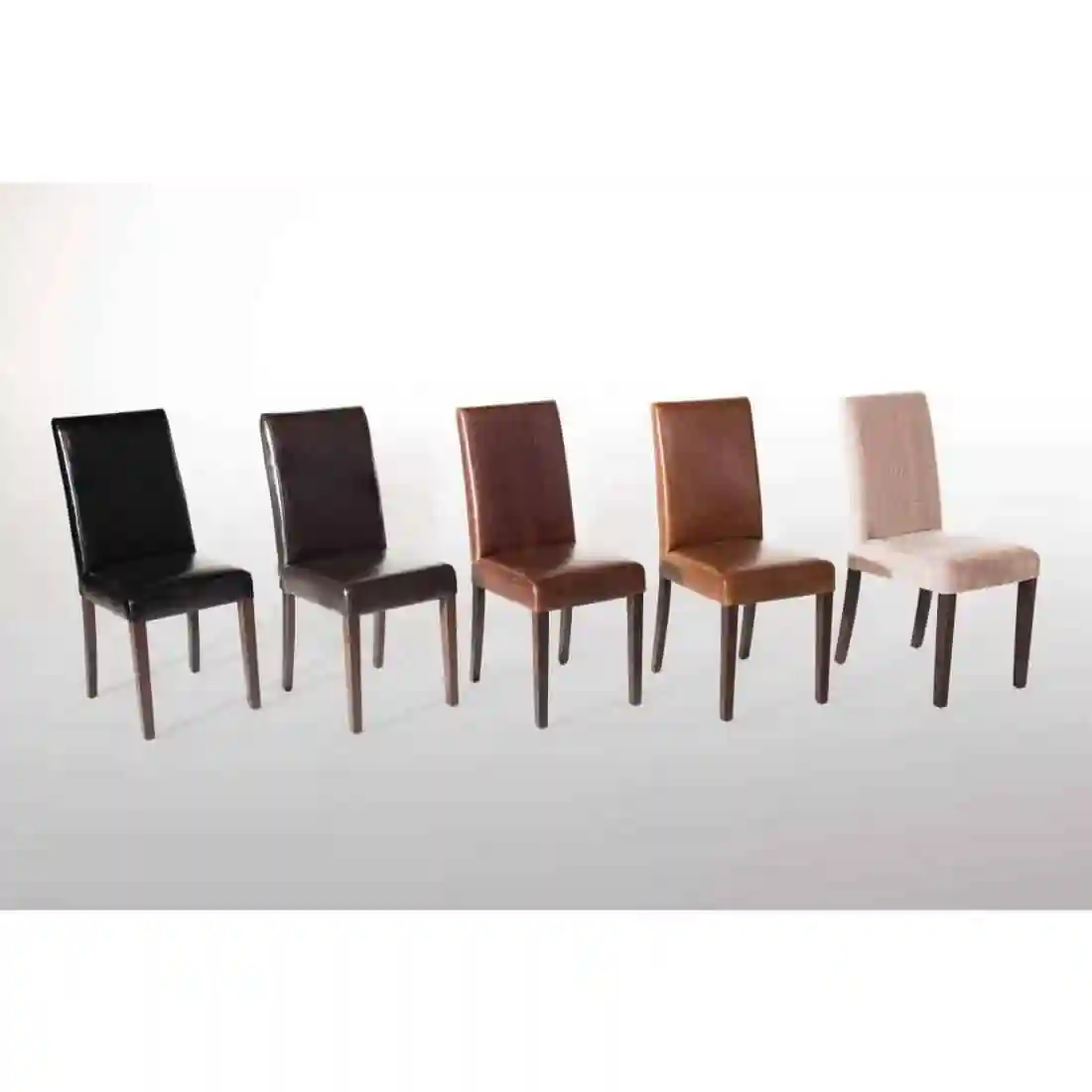 Bolero Faux Leather Dining Chair Antique Tan (Pack of 2) - Image 5