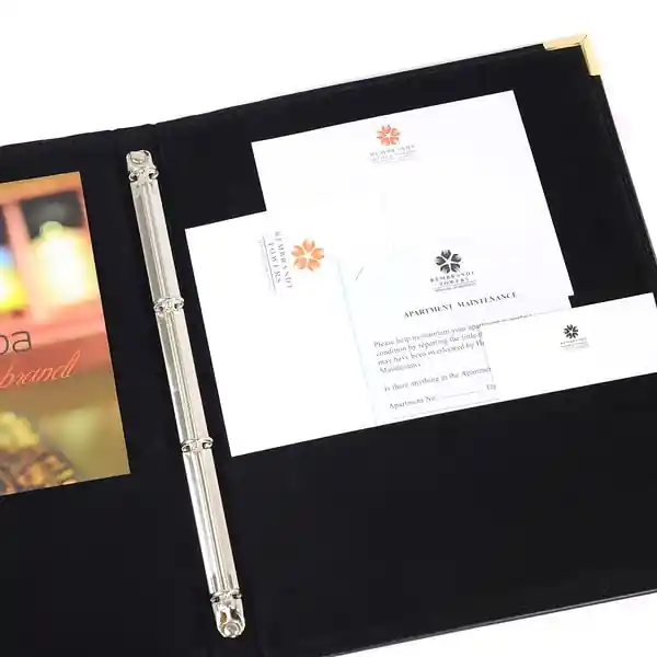 Buckram Guest Room Folders