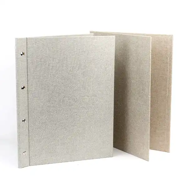 Hessian Menu Covers