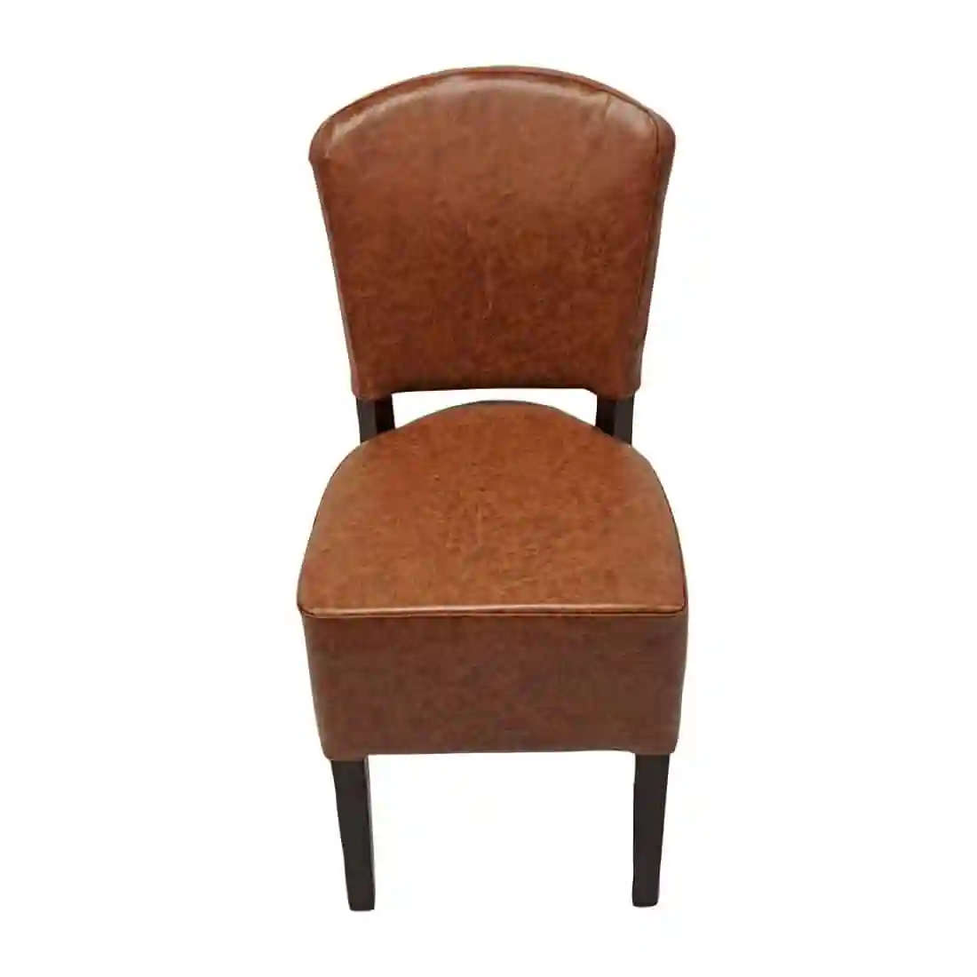 Hanoi Dining Chair In Dark Walnut with Bison Vinyl Tan (Pack of 2) - Image 3