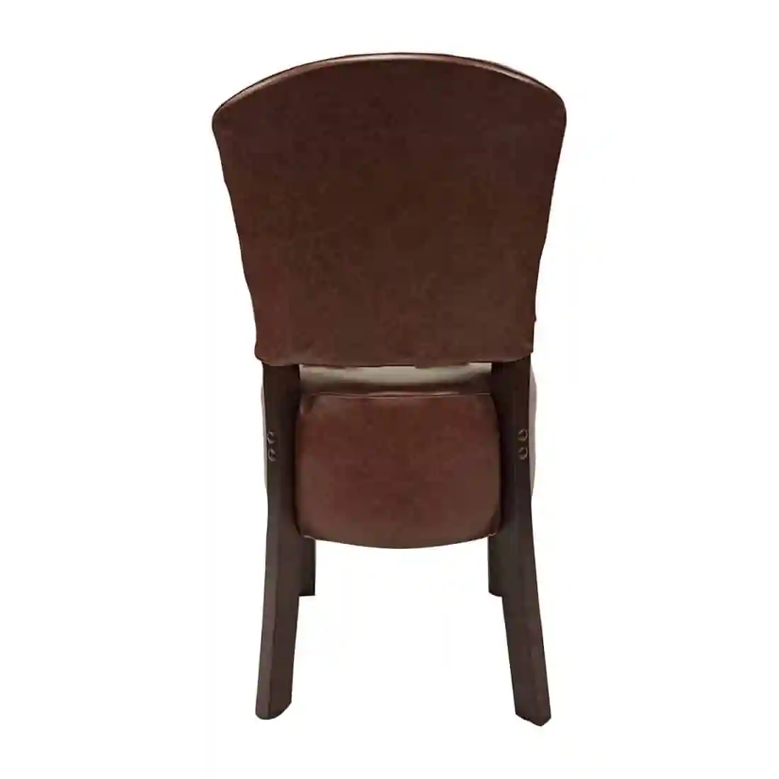 Hanoi Dining Chair In Dark Walnut with Bison Vinyl Espresso (Pack of 2) - Image 3