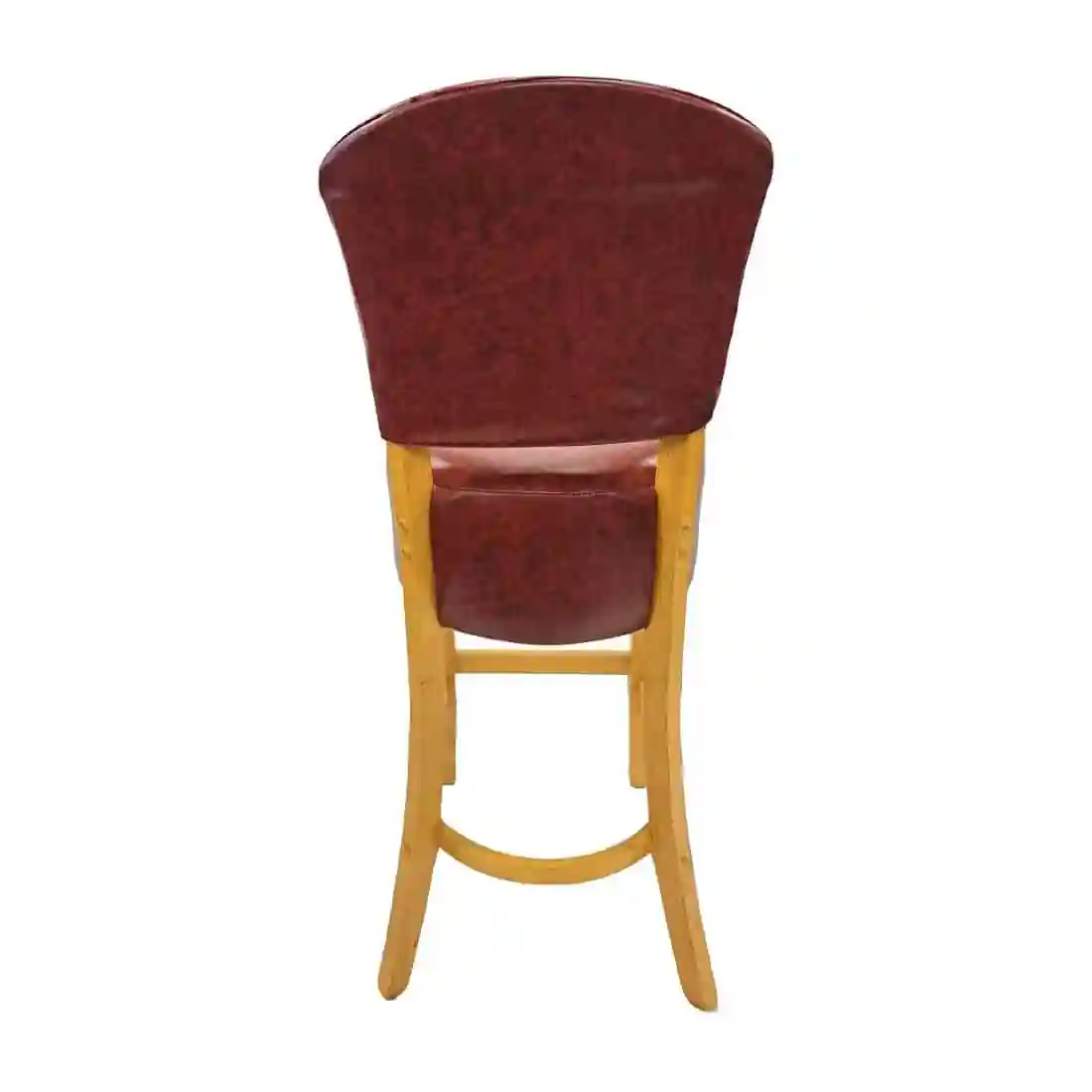 Hanoi Bar Chair in Soft Oak with Bison Bordeaux Vinyl - Image 4