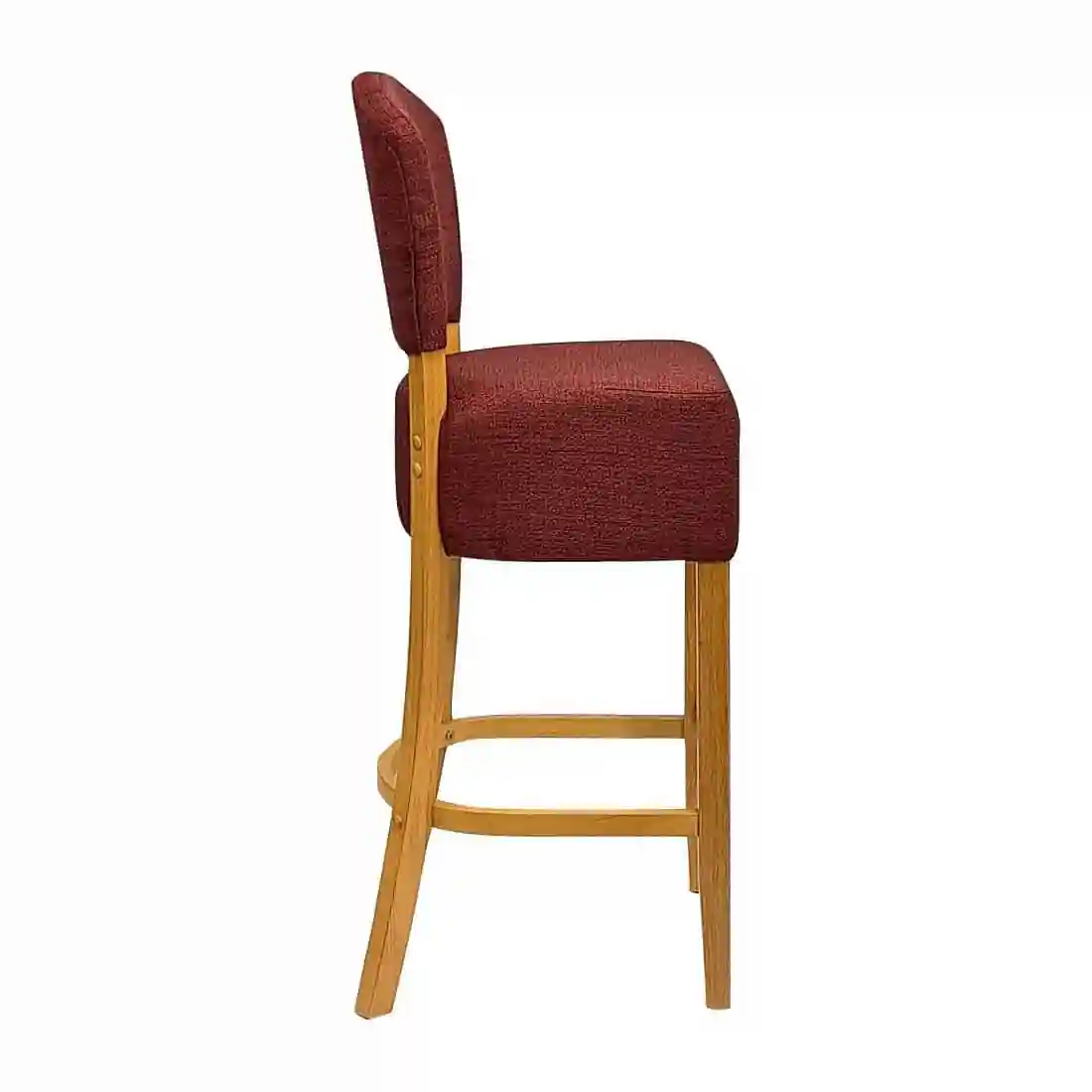 Hanoi Bar Chairs in Soft Oak with Shetland Scarlett Seatpad - Image 3