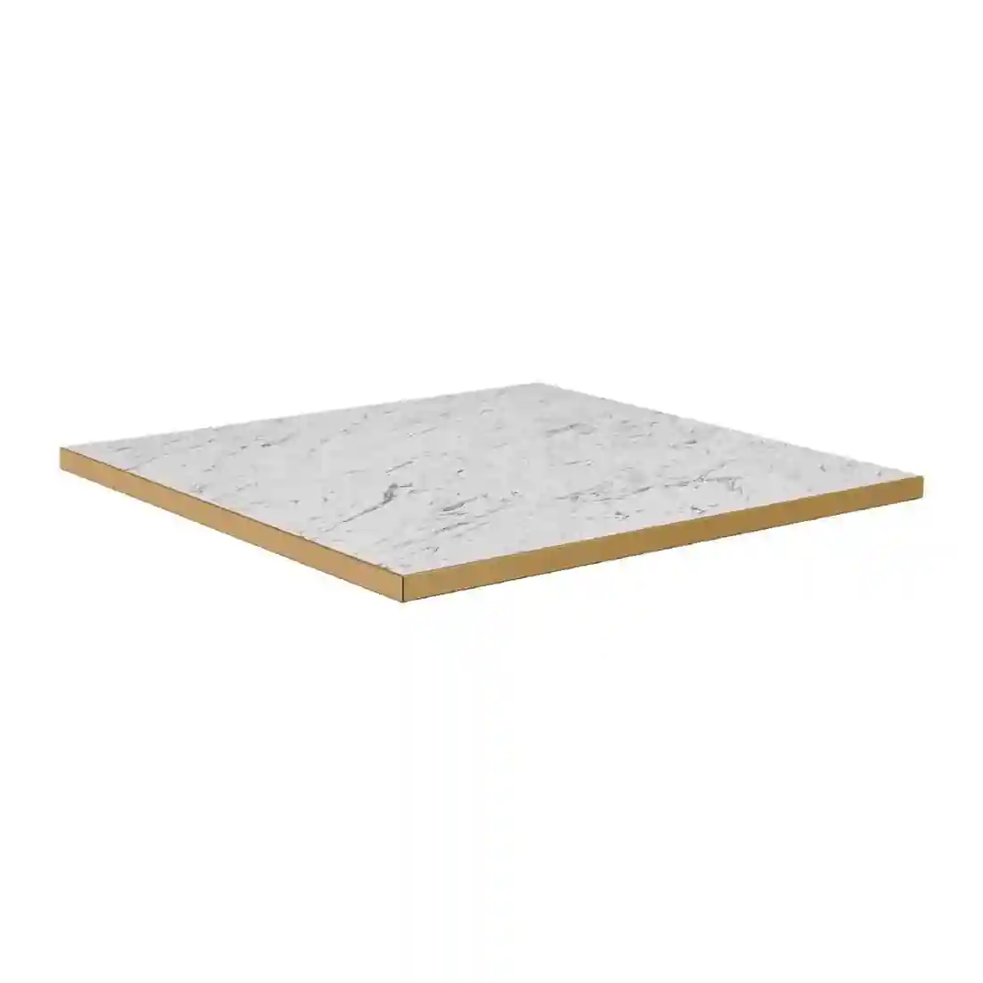 Omega Square Laminate Table Top White Carrara Marble 600x600mm - Image 1
