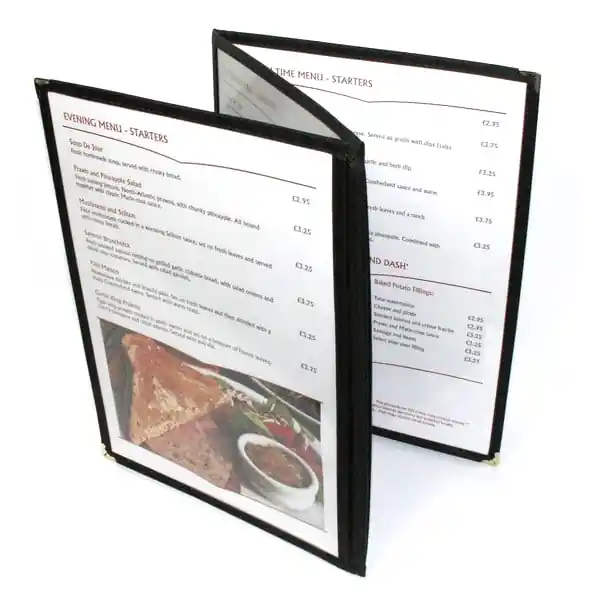 Framed Plastic Menus