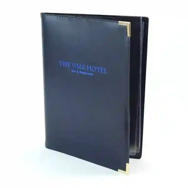 Stitched Hide Leather Menu Covers