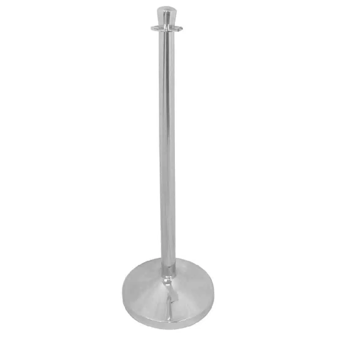 Bolero Stainless Steel Flat Top Barrier Post - Image 1