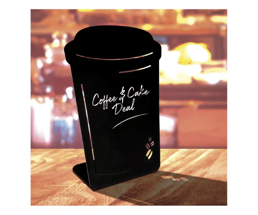 Coffee Cup Angled Portrait Tabletop counter top message board - Image 2