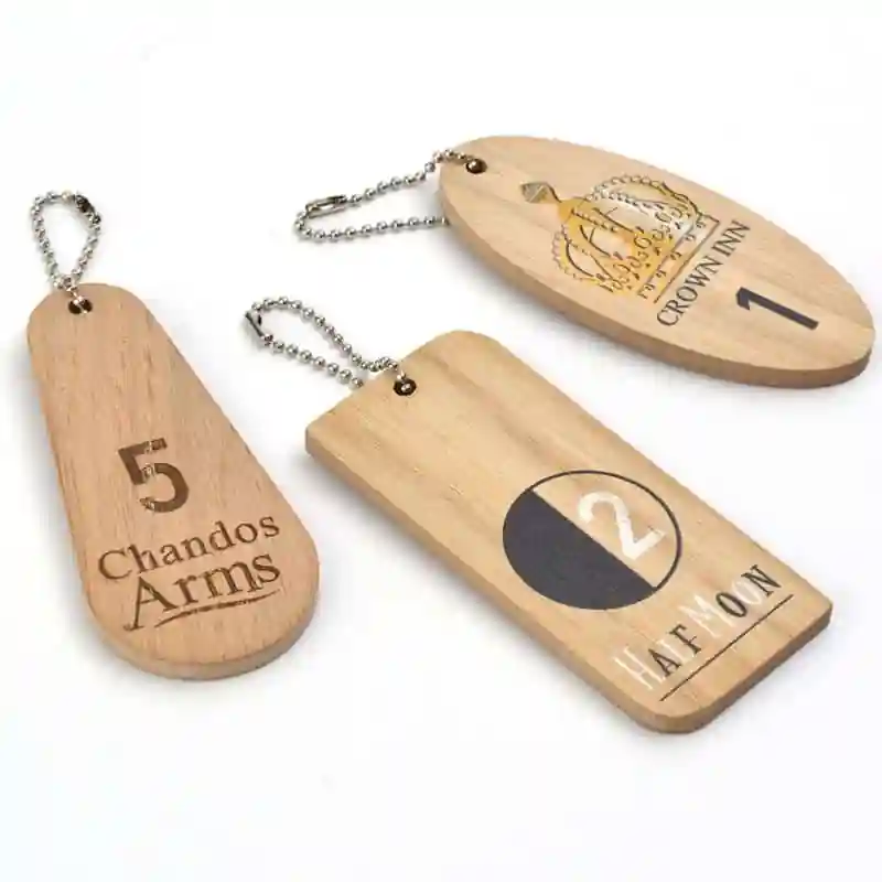 Wooden Hotel Key Fobs