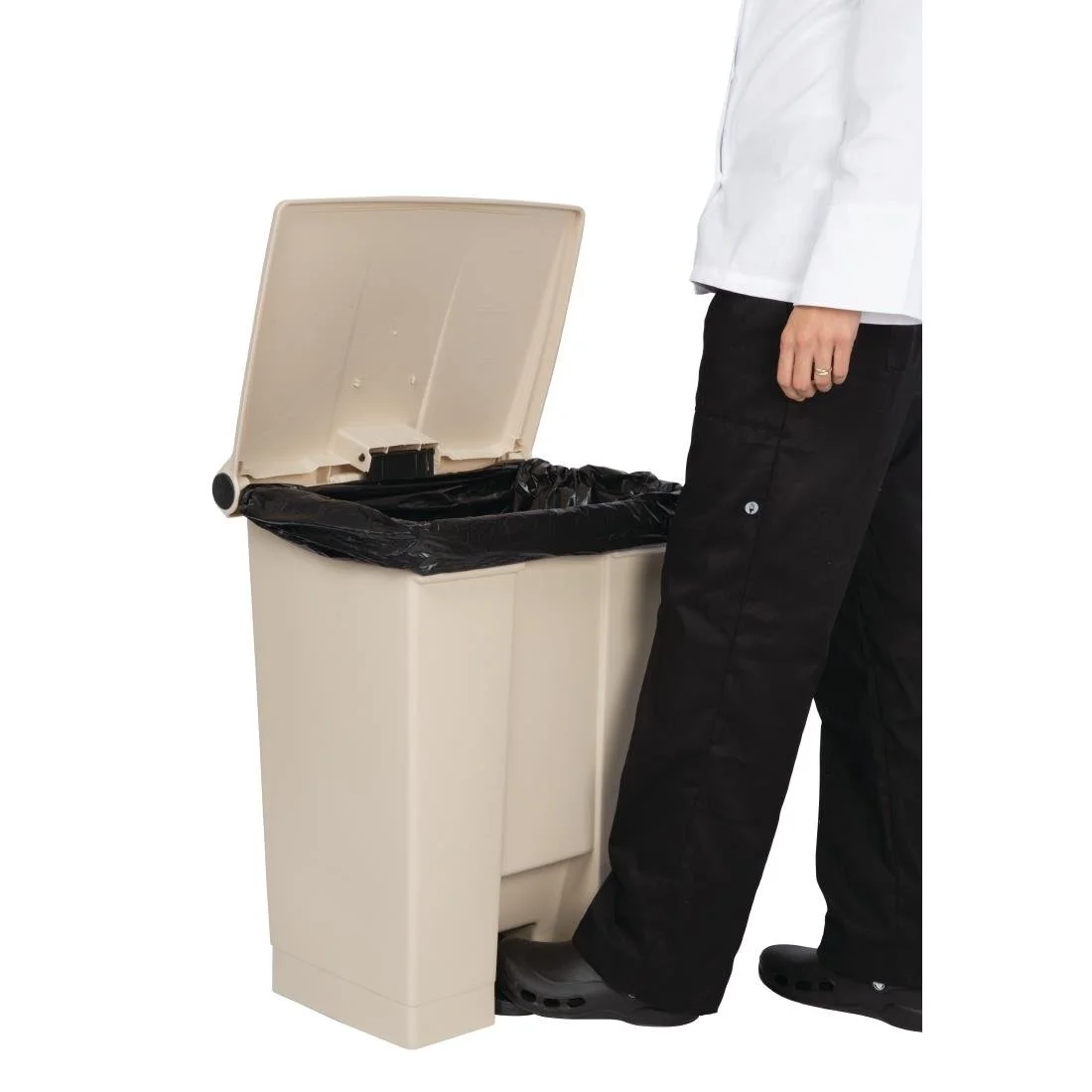 Rubbermaid Step-On Pedal Bin Beige 68Ltr - Image 2
