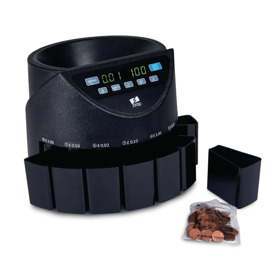 ZZap CS20 GBP Coin Counter & Sorter 220 coins/min GBP