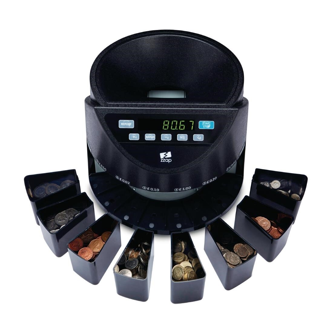 ZZap CS20 GBP Coin Counter & Sorter 220 coins/min GBP