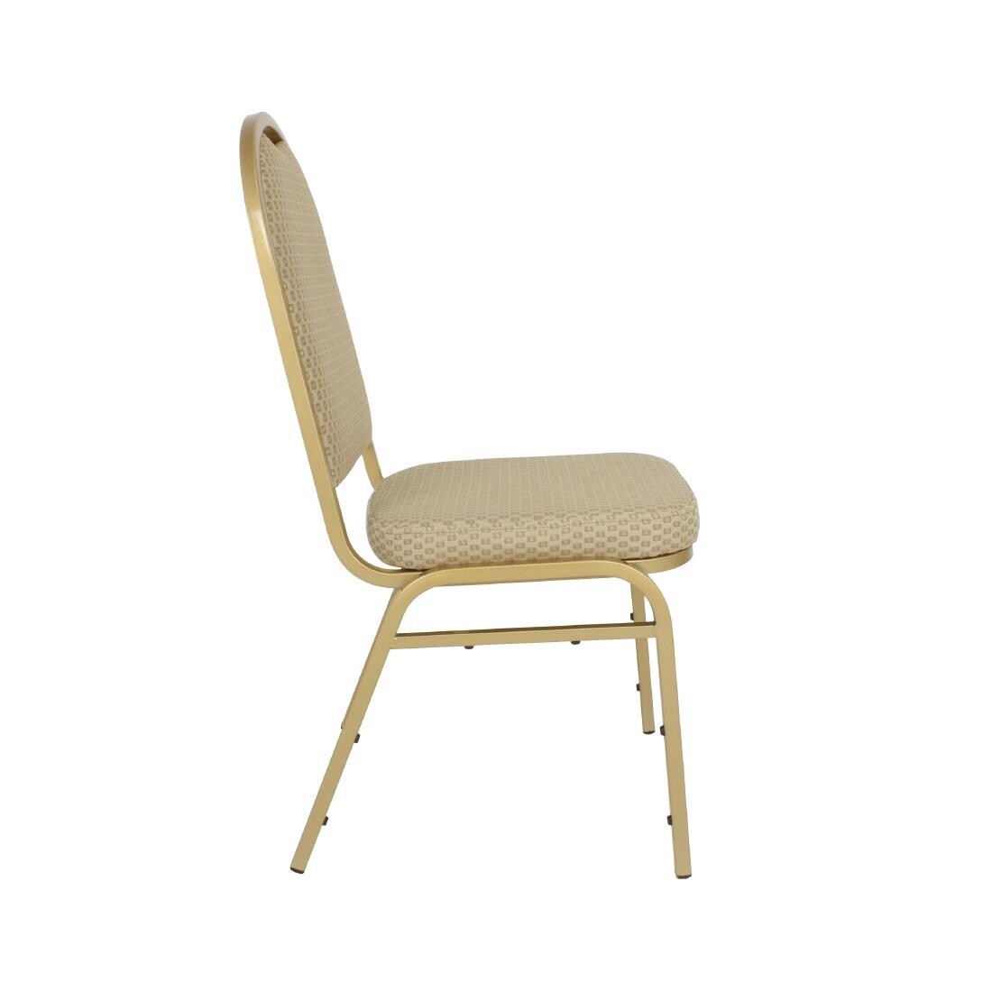 Bolero Steel Banquet Chair with Neutral Cloth (Pack of 4)