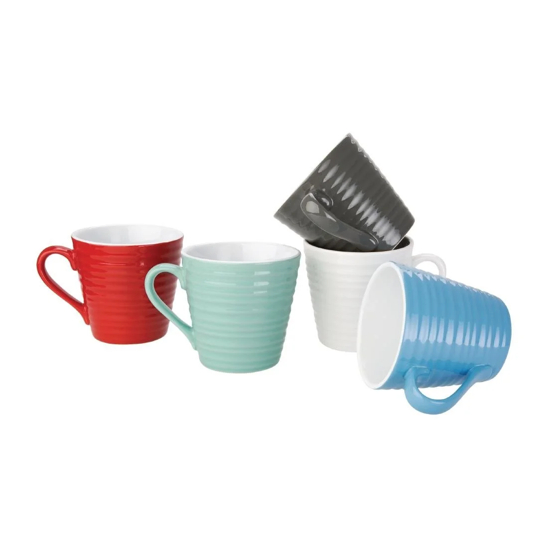 Olympia Cafe Aroma Mugs Blue 340ml (6 Pack) - Image 3