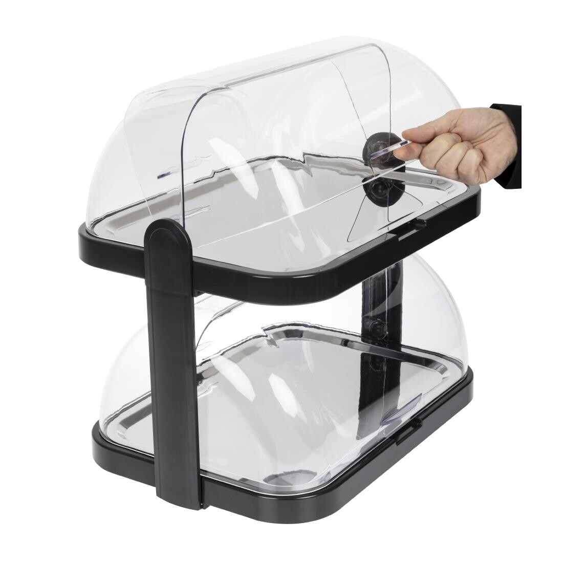 Double Decker Roll Top Cool Display Trays