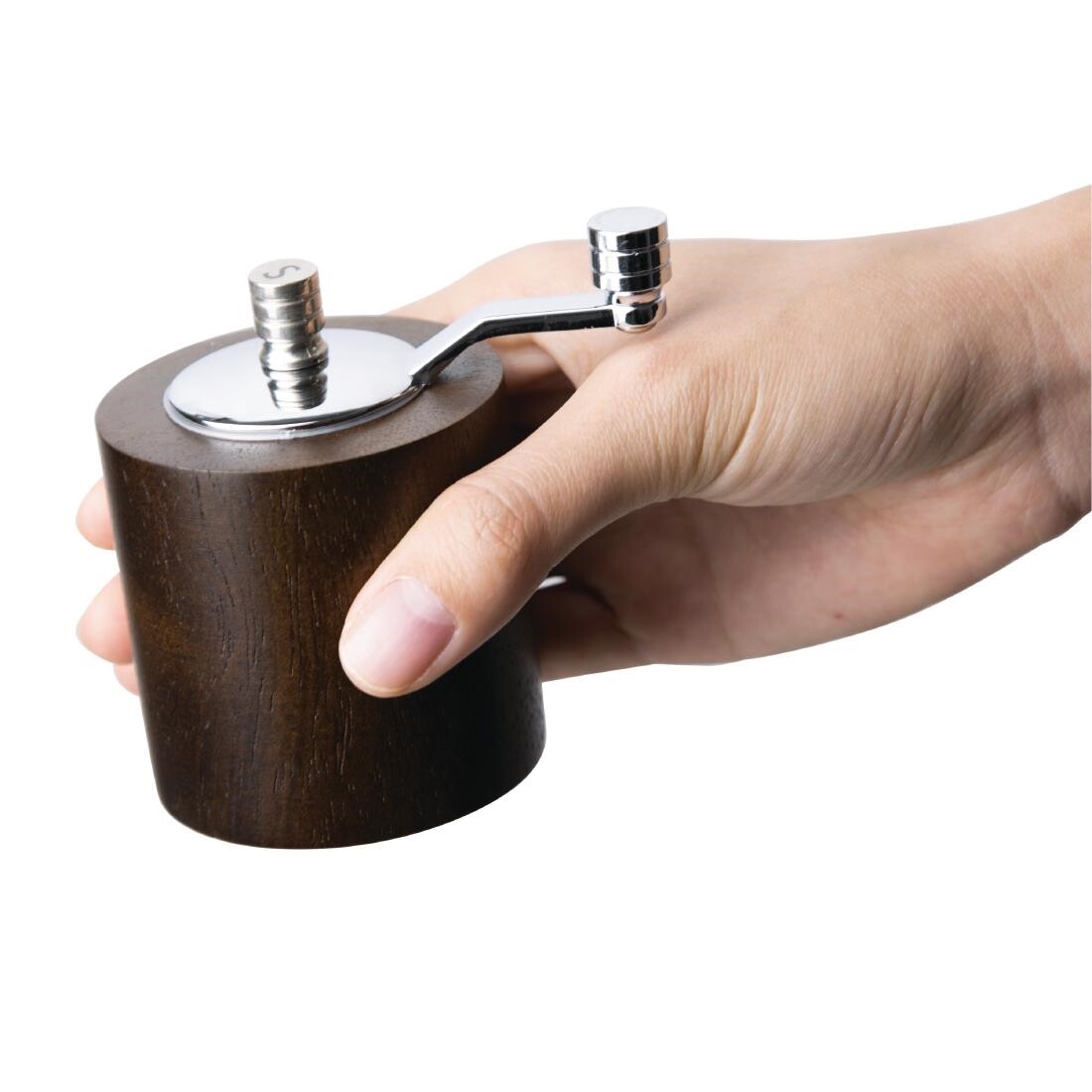 Dark Wood Salt and Pepper Mill Grinder Set