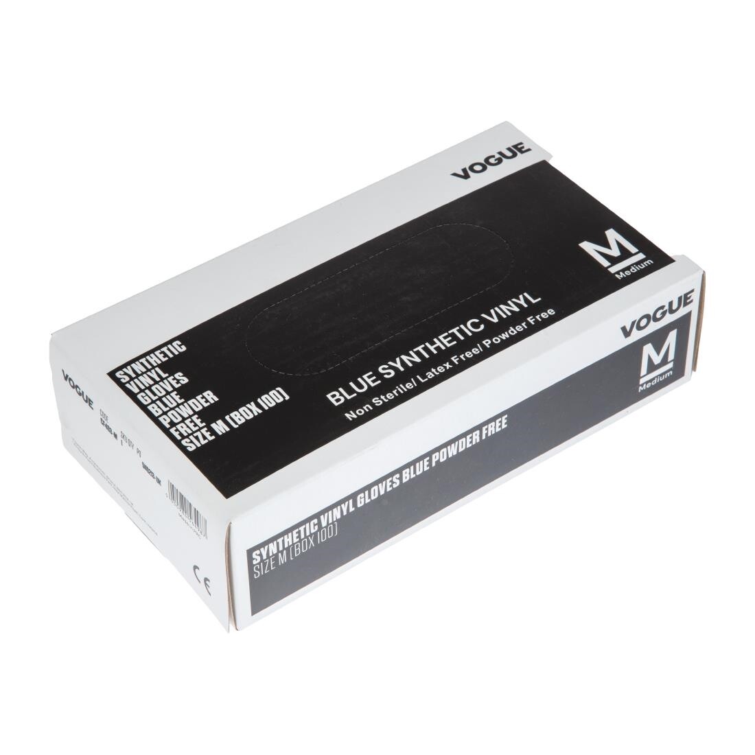 Vogue Vinyl Food Prep Gloves Blue Powder Free Large