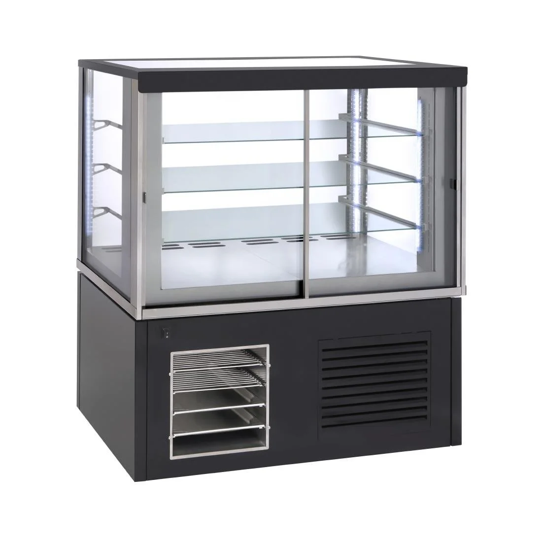 Roller Grill Panoramic Refrigerated Display Cabinet FSC Black - Image 1