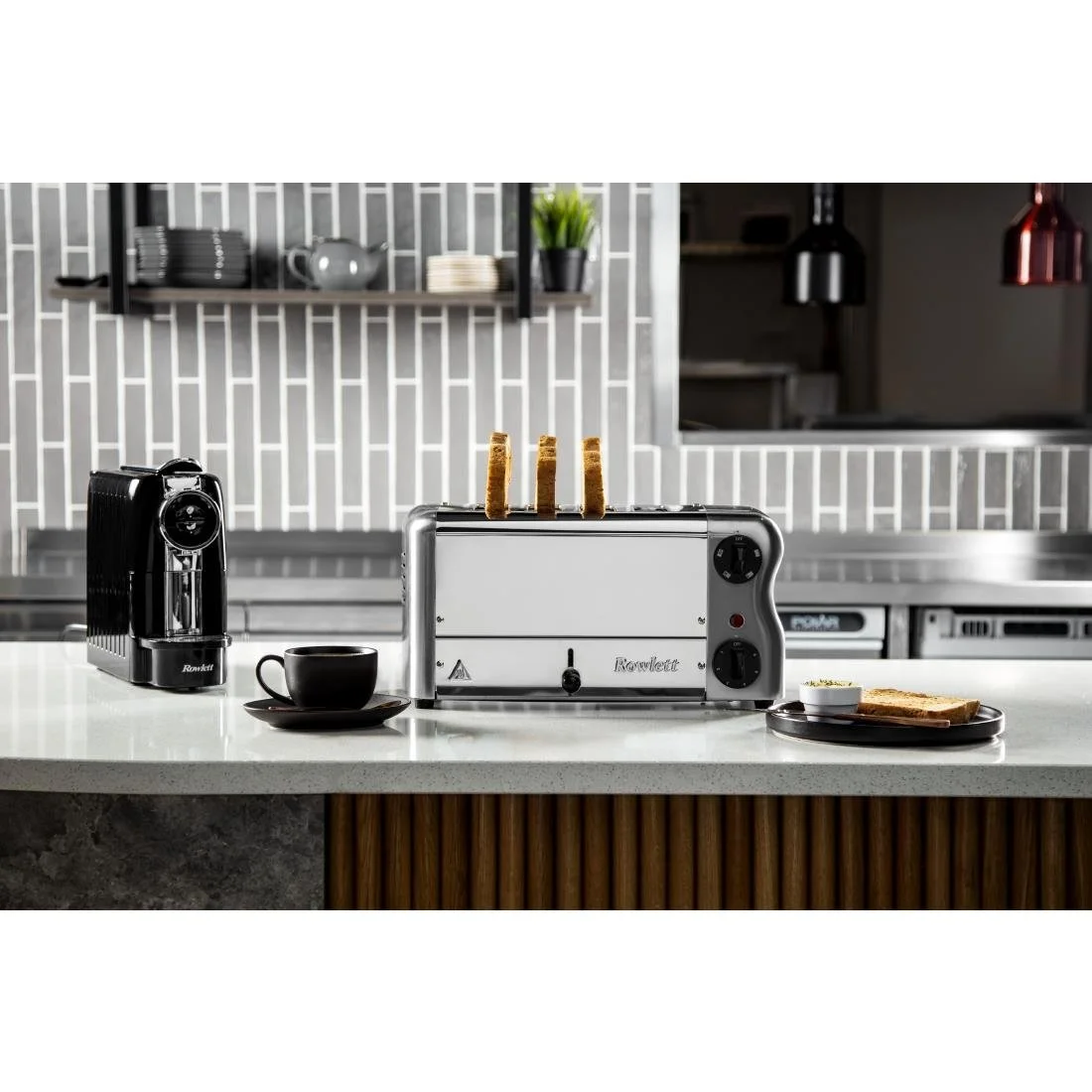 Rowlett Esprit 4 Slot Toaster Chrome w/2x Additional Elements & Sandwich Cage - Image 4