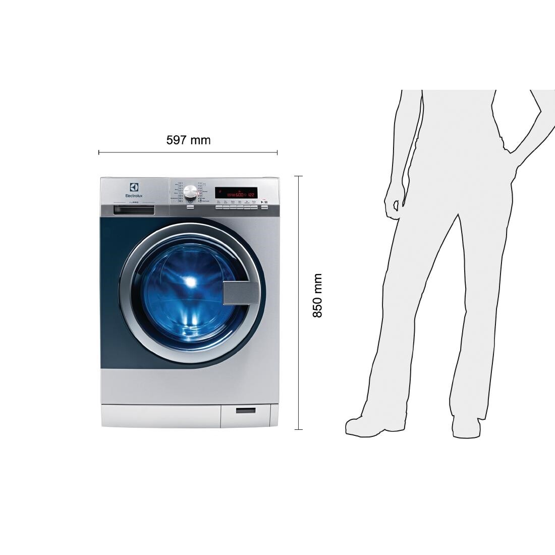 Electrolux myPRO Washing Machine WE170V Gravity Drain With Sluice Function