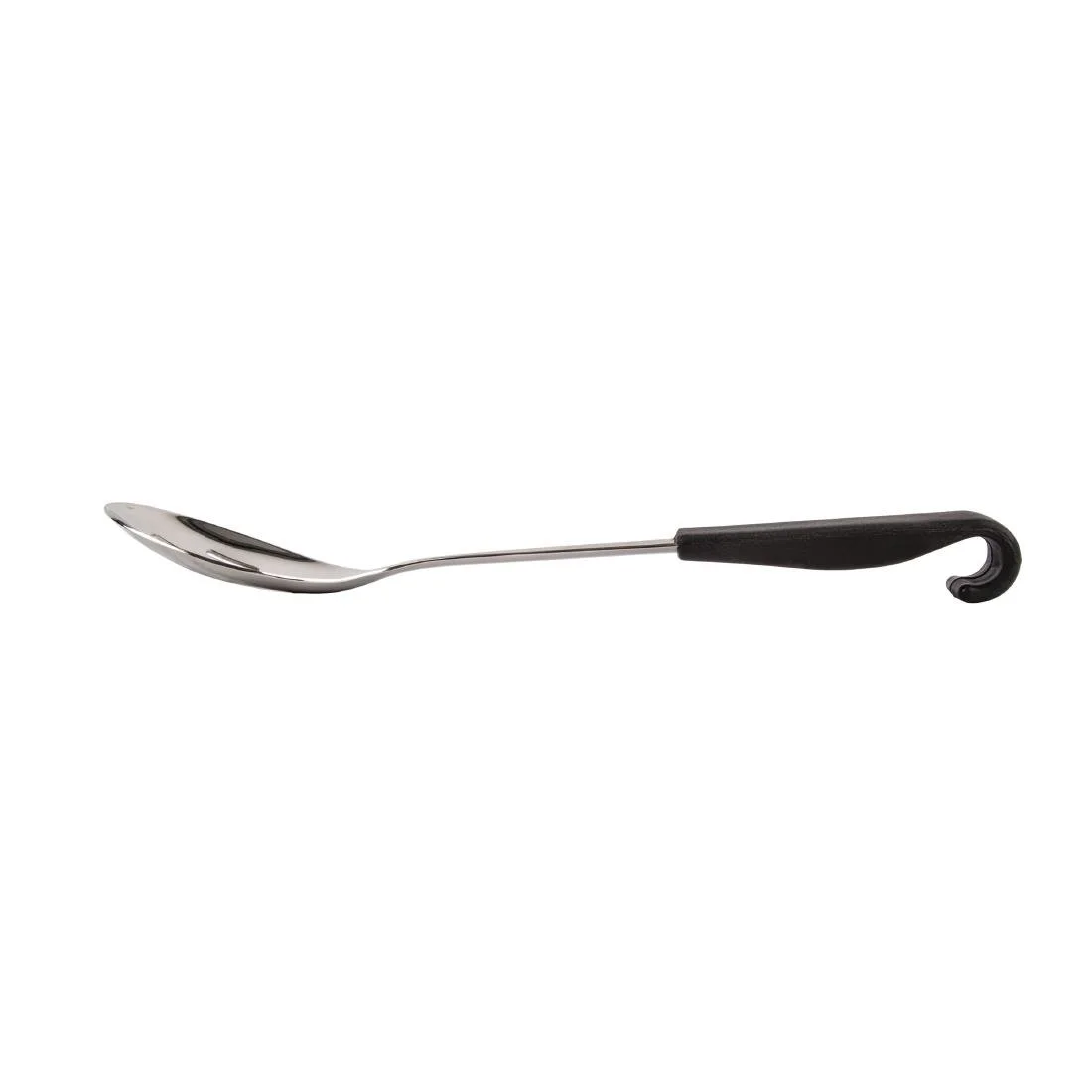 Vogue Slotted Serving Spoon Black Handle 340mm - Image 2